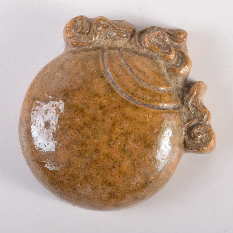 おーたぬフェスタ　茶道具　黄瀬戸　宝珠香合　時代箱　V　7206