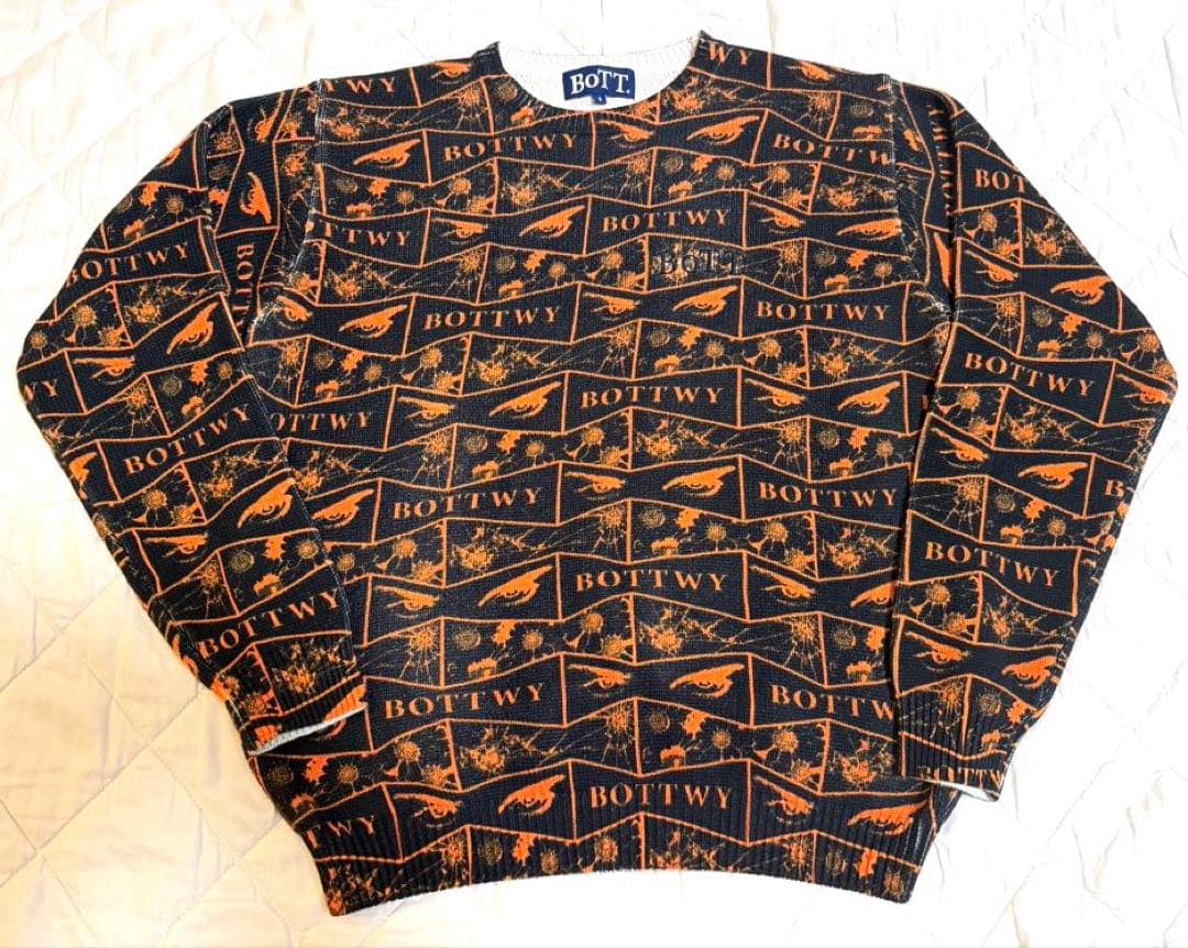 BoTT × VERDYニットセーター BLACK x ORANGE (S)