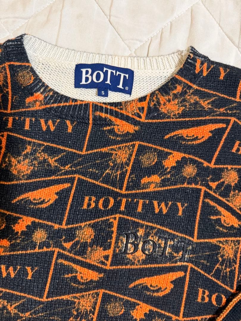 BoTT × VERDYニットセーター BLACK x ORANGE (S)