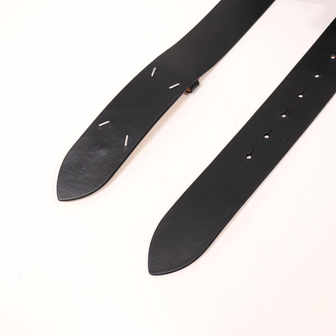 H2588P◾️メゾンマルジェラ　ブラックレザーベルト