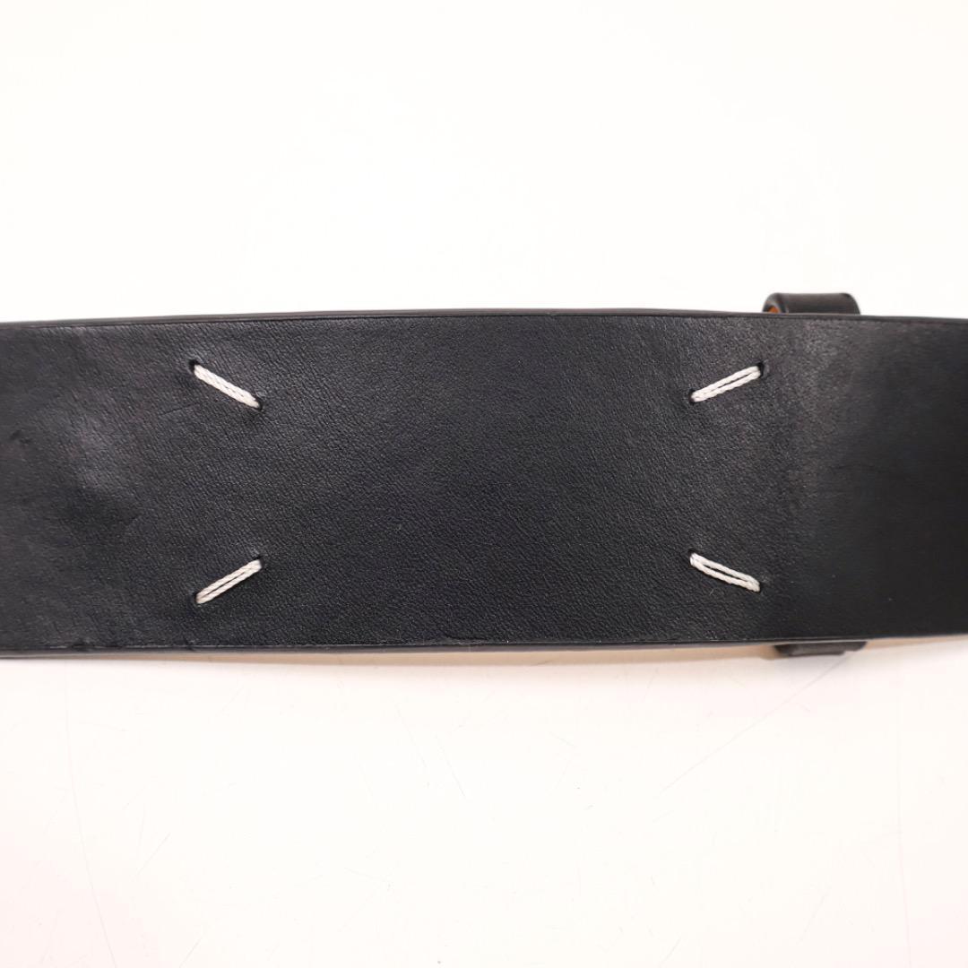H2588P◾️メゾンマルジェラ　ブラックレザーベルト