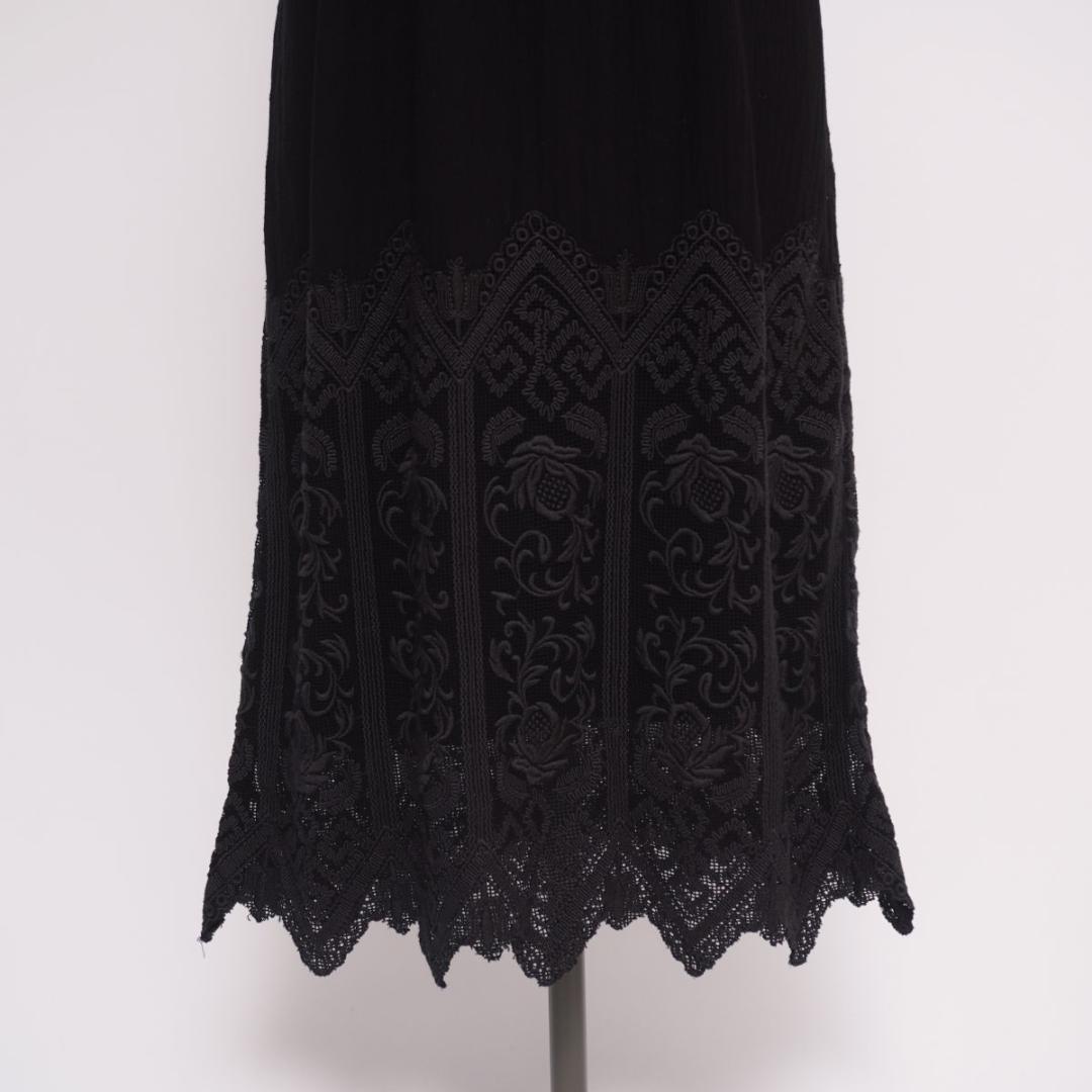 新品未使用 シーニューヨーク レイ 京都紋付 キャミワンピース 黒4*LD975