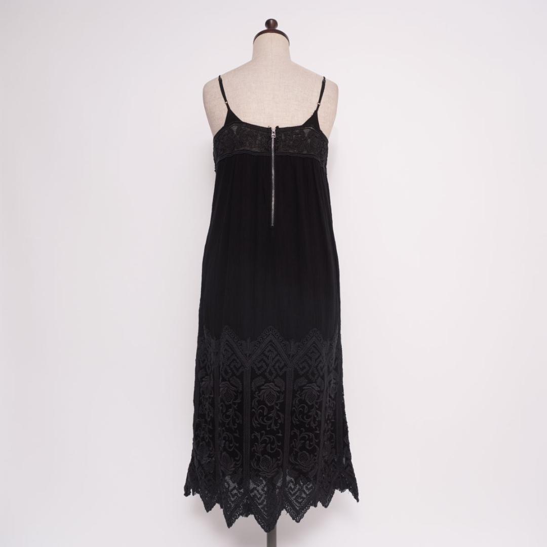 新品未使用 シーニューヨーク レイ 京都紋付 キャミワンピース 黒4*LD975