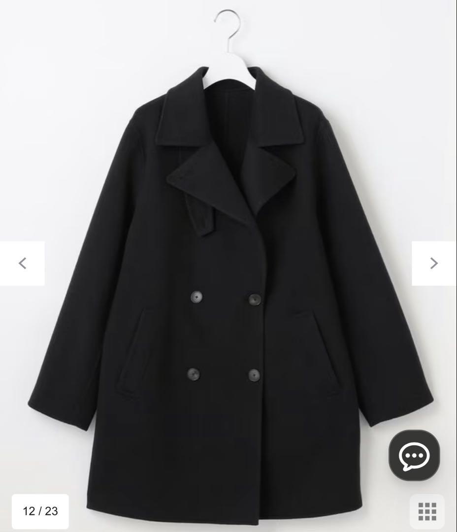 自由区【今季】ウールリバーダブルブレストコート