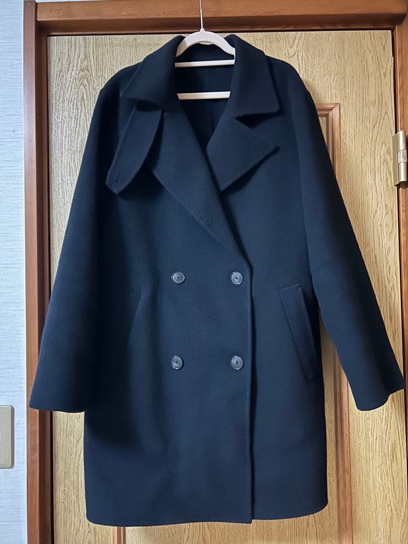 自由区【今季】ウールリバーダブルブレストコート