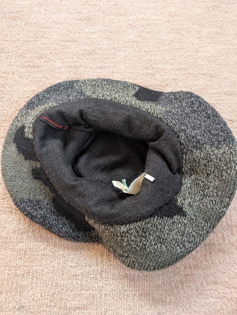 アレキサンダーマックイーン　バケットハット　迷彩　カモフラ　ウール　カシミヤ