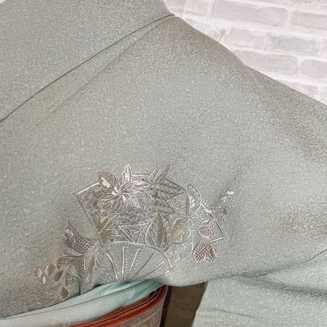 訪問着　フルセット　辻ヶ花　汕頭刺繍　扇子　気品ある雰囲気　雅やか　入学式　L4