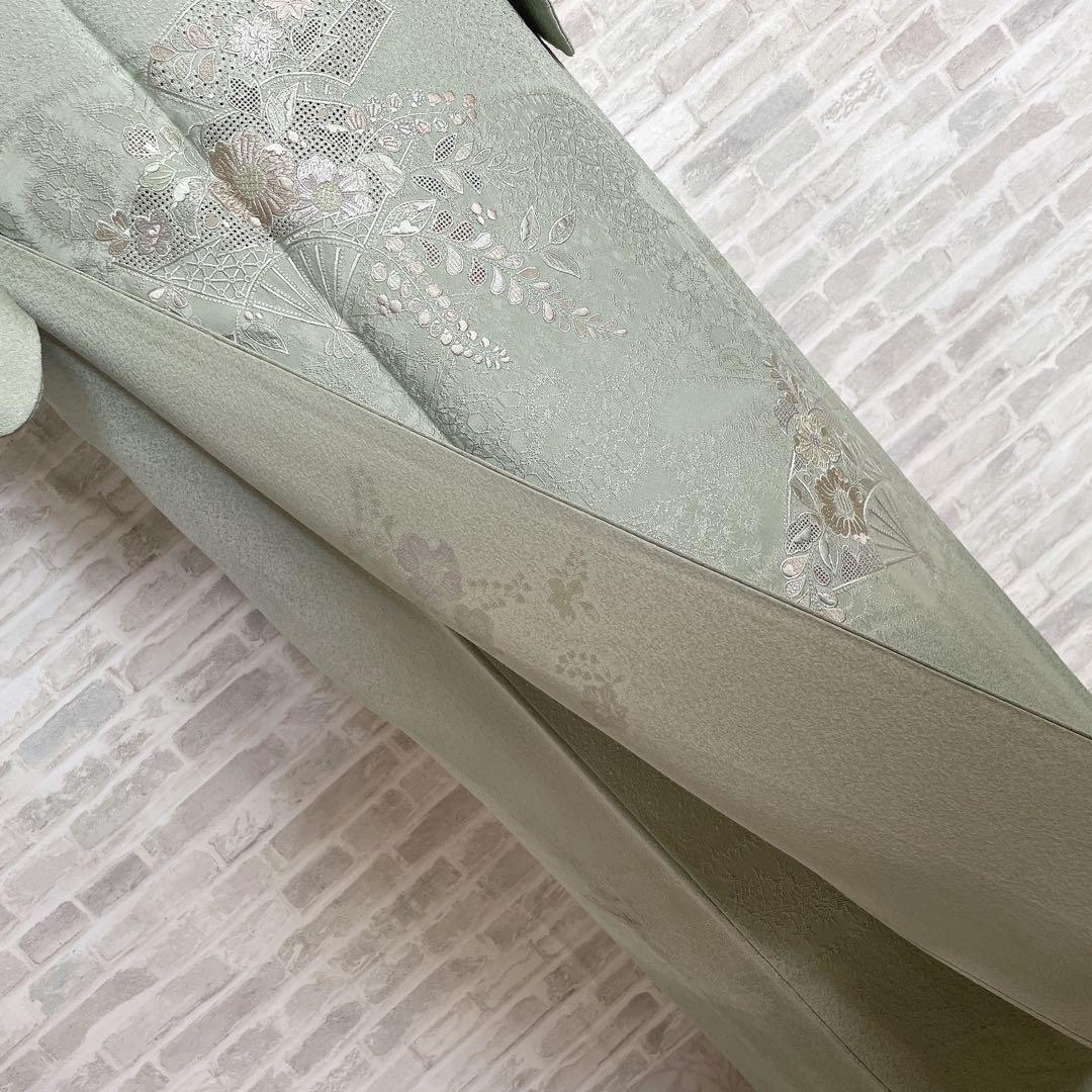 訪問着　フルセット　辻ヶ花　汕頭刺繍　扇子　気品ある雰囲気　雅やか　入学式　L4