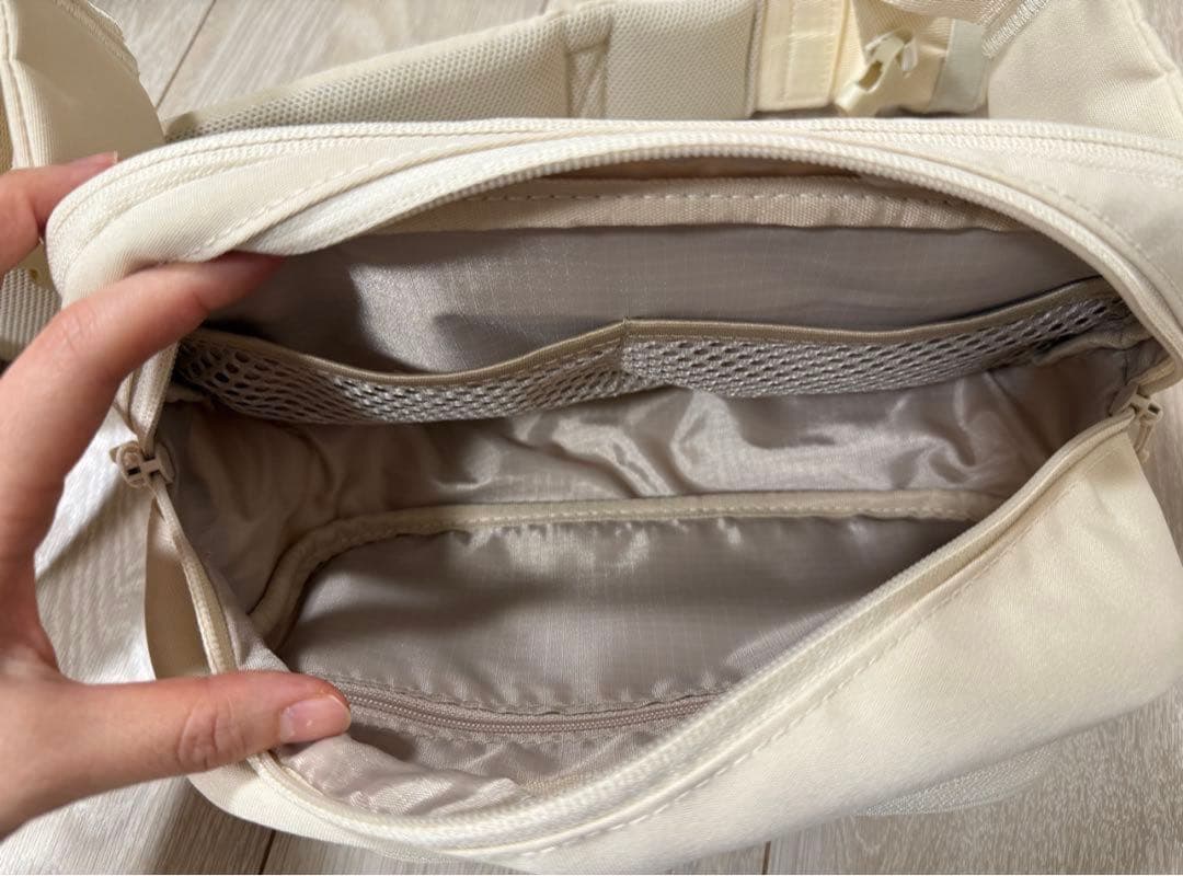 ［美品］POMULU ポムル 2wayヒップシート ナチュラルアイボリー