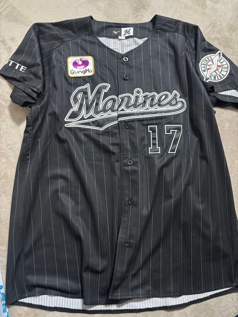 千葉ロッテマリーンズ 佐々木朗希 ユニフォーム ビジター o xl