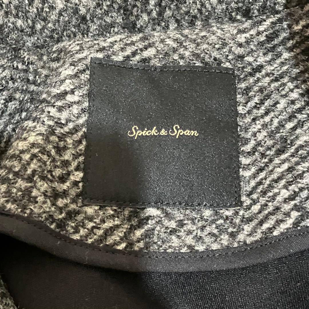 スピックアンドスパン ダブルスライバーヘリンボーンコート ３８