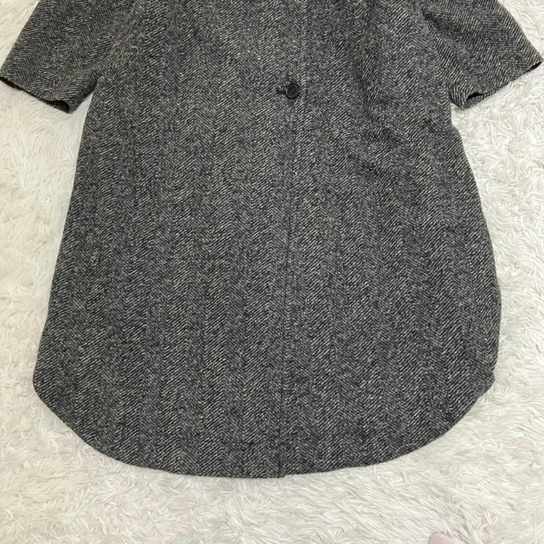 スピックアンドスパン ダブルスライバーヘリンボーンコート ３８