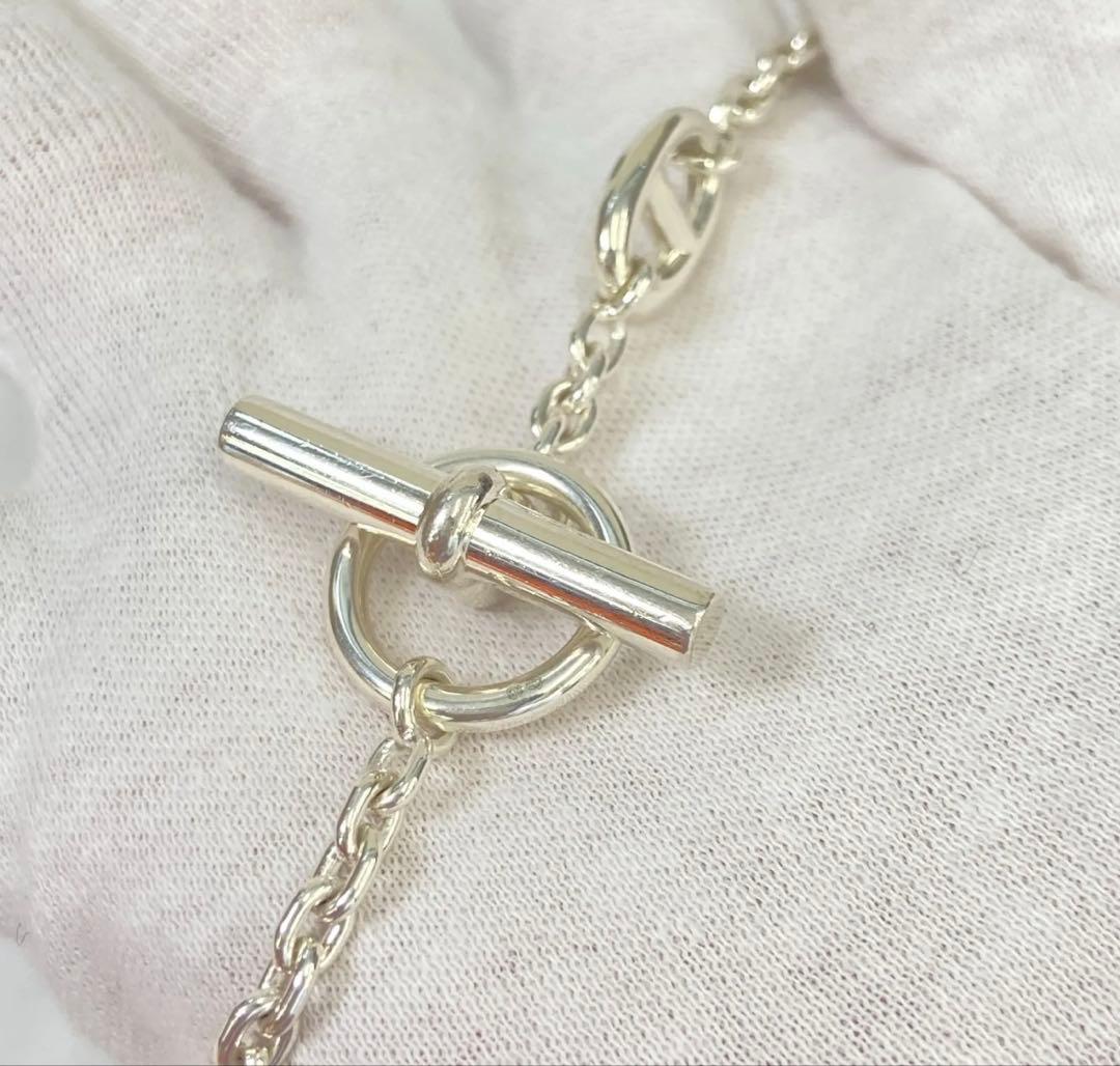 鑑定済み 美品 エルメス ファランドール 120 シルバー925 ネックレス