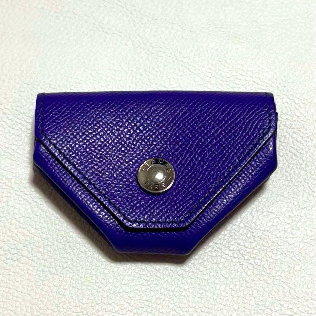 【美品】HERMES エルメス ケース パープル 小銭入れ ⬜︎P刻印