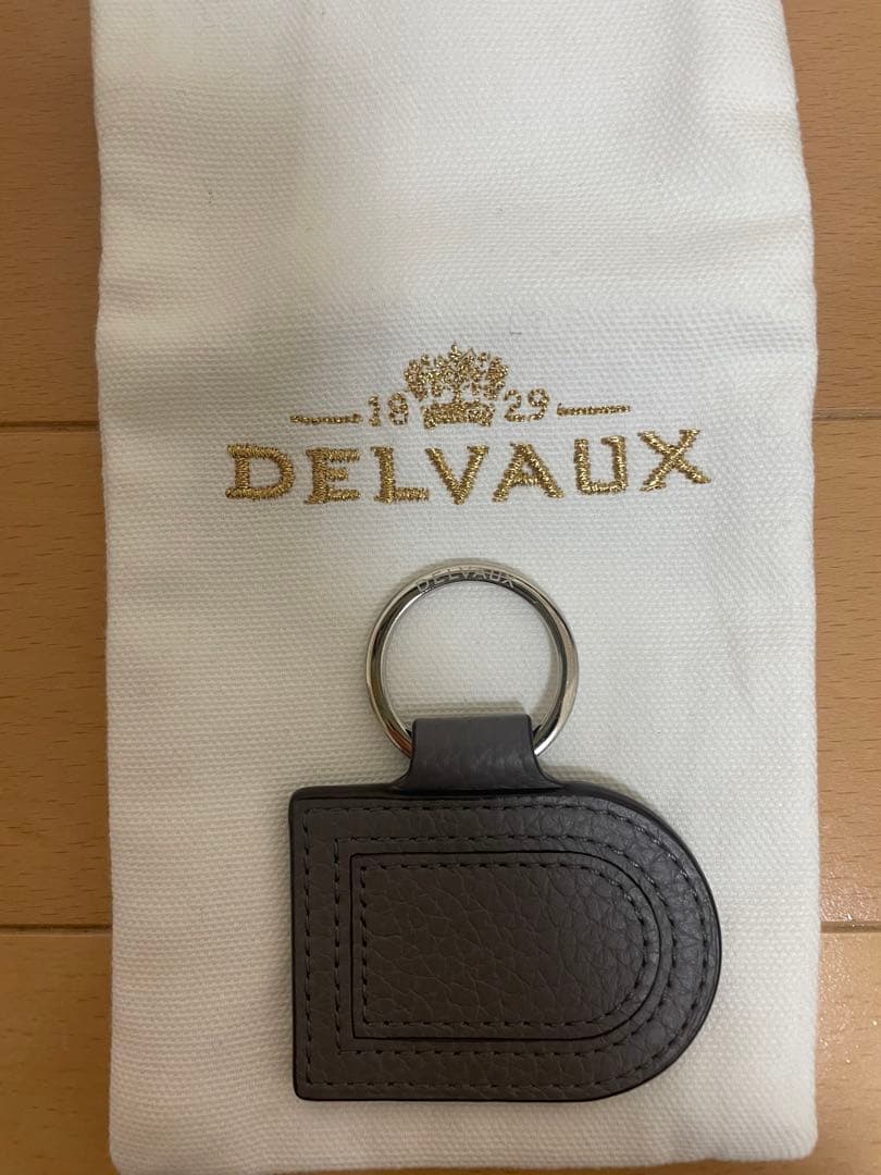 DELVAUX グレー レザー キーホルダー