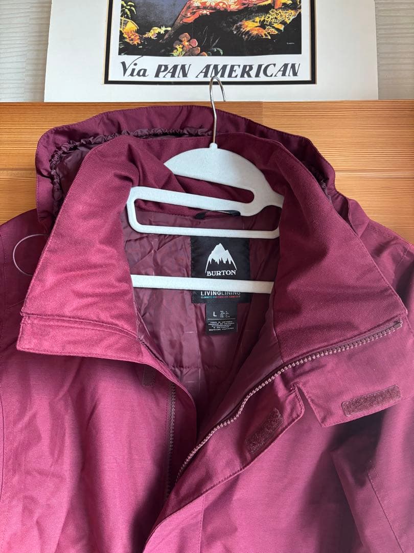 BURTON バートン　バーガンディ フード付きジャケット