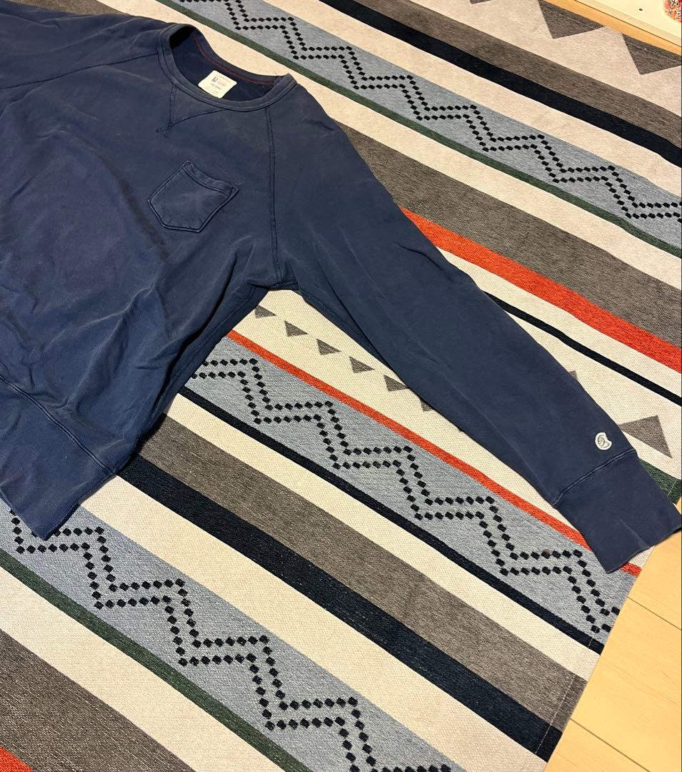 60s Champion ランタグ 復刻 リバースウィーブ スウェット 紺 XL