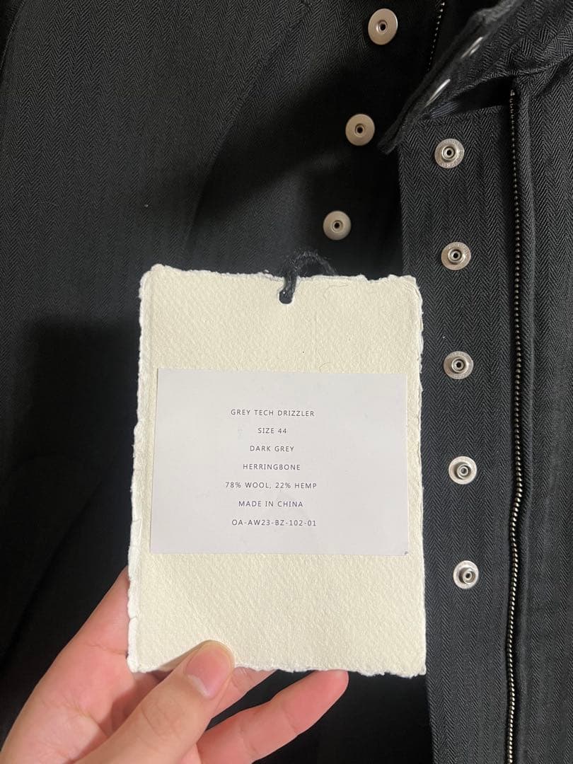 ジャケット・アウター Omar Afridi 23aw BLACK TECH DRIZZLER 44