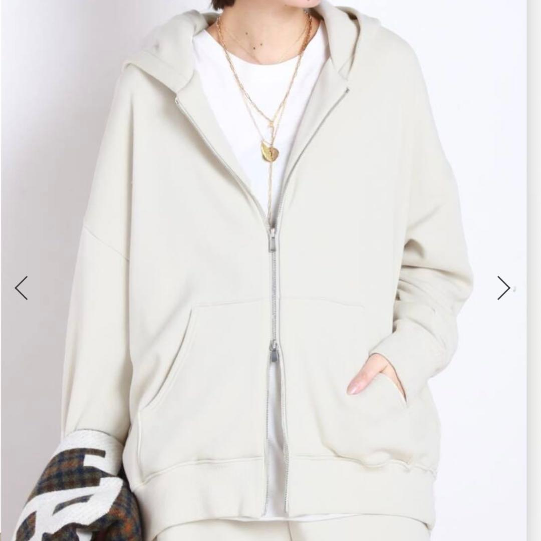 Kiki☆AP STUDIO ウォームジップフーディ　ホワイト