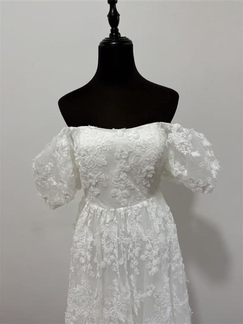 ドレスプロダクション【W295】2way 総レースパフスリーブドレス