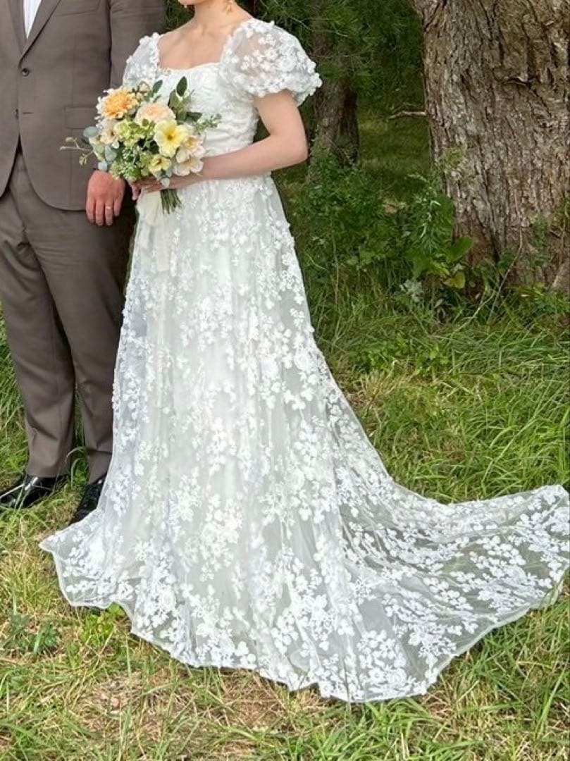 ドレスプロダクション【W295】2way 総レースパフスリーブドレス