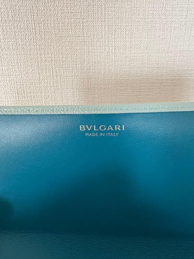 ブルガリ　長財布　水色