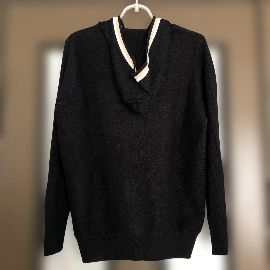 【未使用】タグ付きM’S GRACYフード付きカーディガンサイズ38