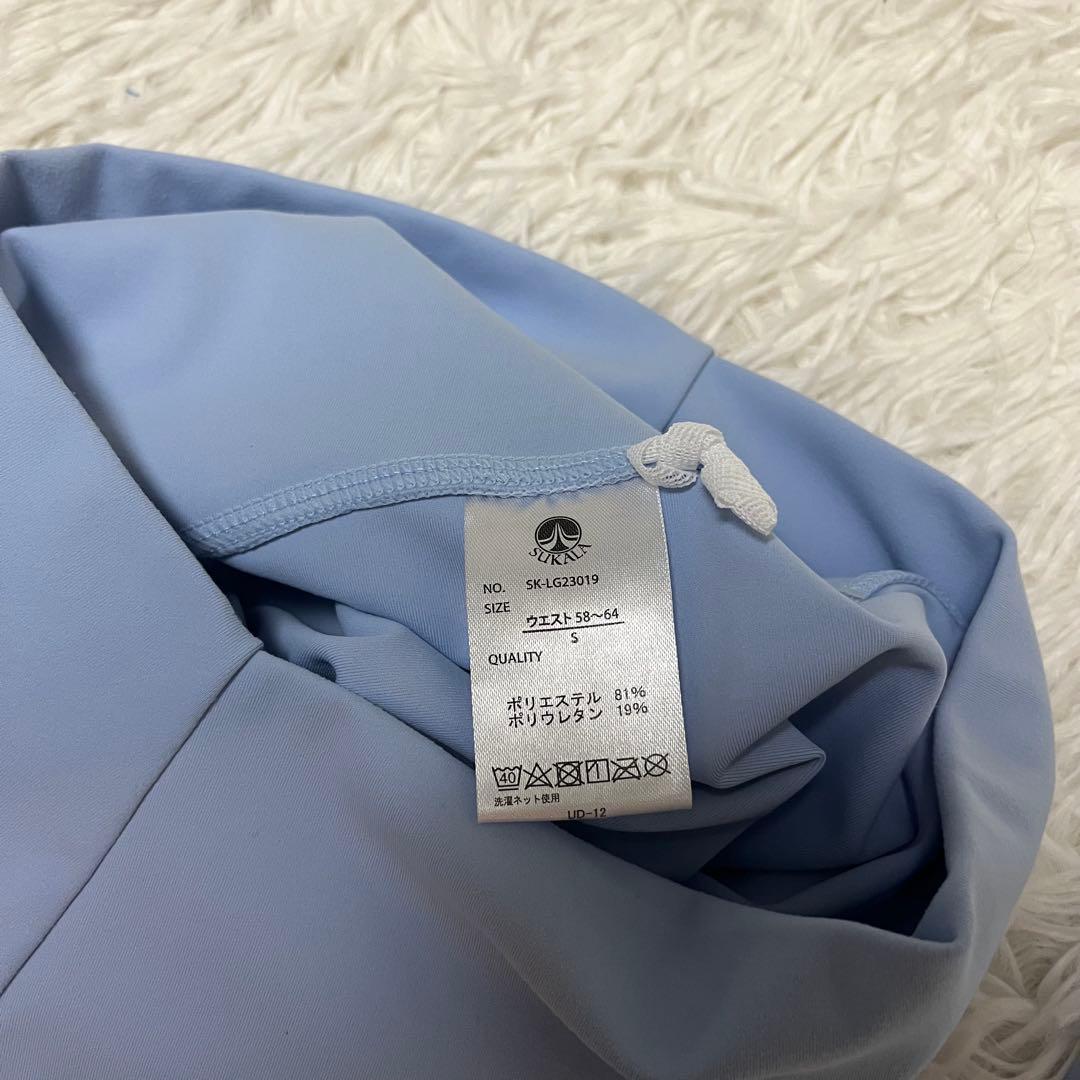 美品 スカーラ sukala ヨガ スパッツ レギンス 青 クール セットアップ