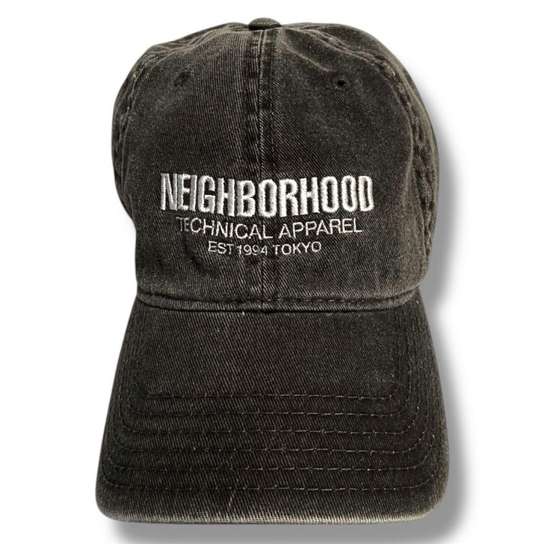 【ヴィンテージ加工】ネイバーフッド 刺繍ロゴ キャップ 炭黒 稲葉 長瀬 窪塚