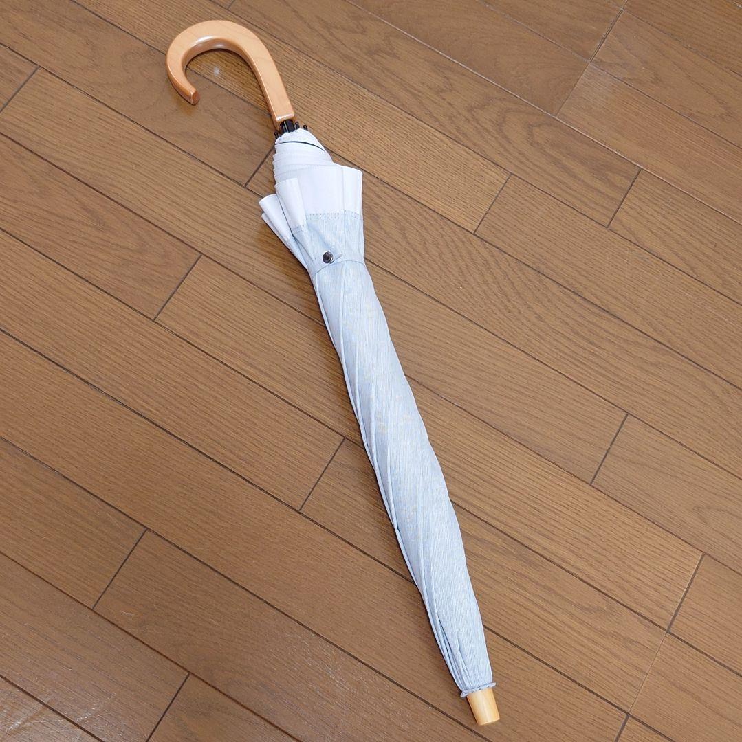 サンバリア100　半永久的完全遮光日傘　2段折/コンビmoku/グレー