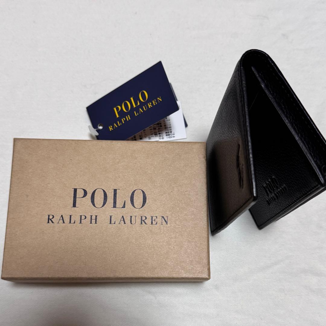 【新品未使用】POLO RALPH LAUREN 黒 レザー 名刺入れ