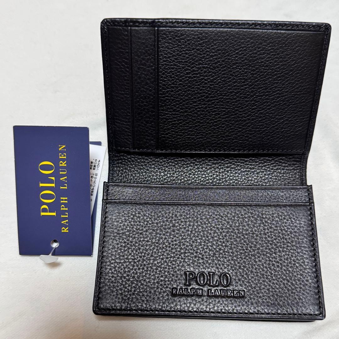 【新品未使用】POLO RALPH LAUREN 黒 レザー 名刺入れ