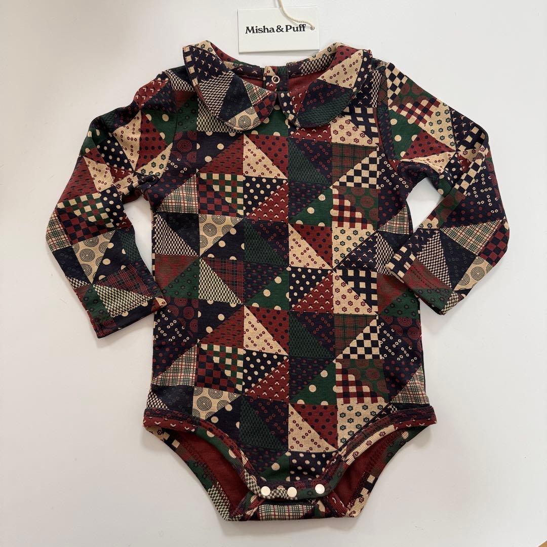 Misha & Puff パッチワーク　ロンパース　9-12M