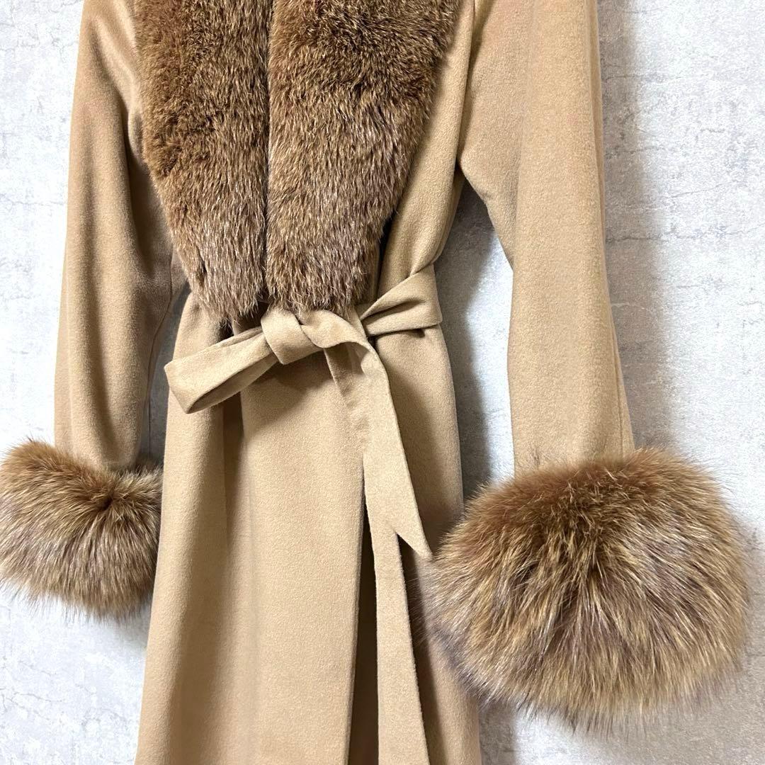 j&r selection カシミヤ100% ブルーフォックス　ロングコート