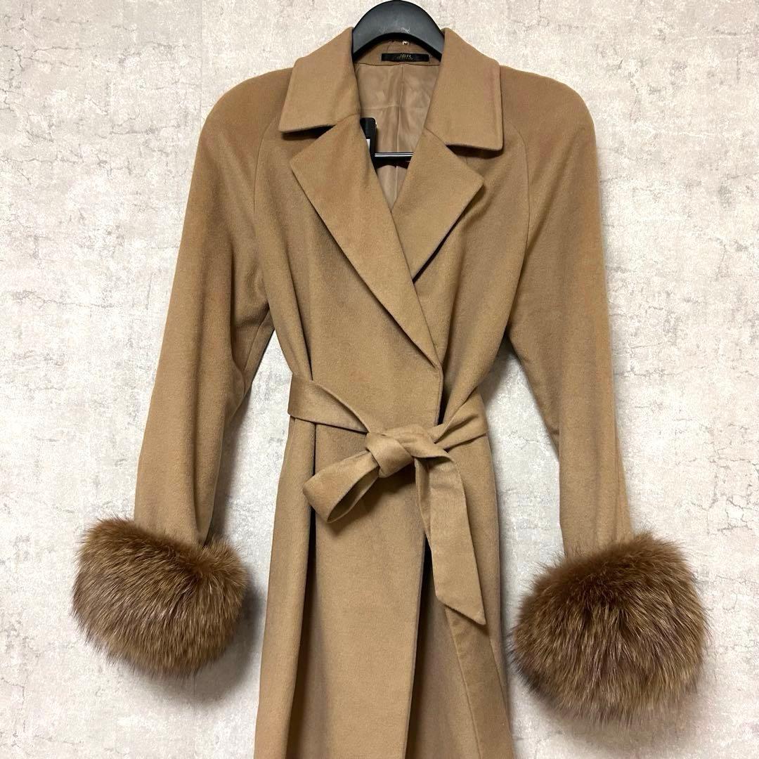 j&r selection カシミヤ100% ブルーフォックス　ロングコート
