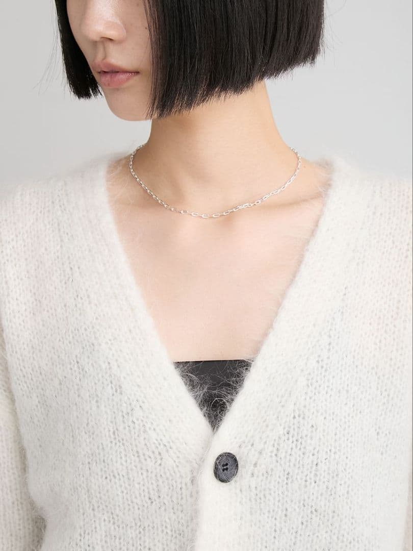 ※はるお※ミースロエ／ホリデーシャギーニットカーデ【WHT】新品・タグ付き