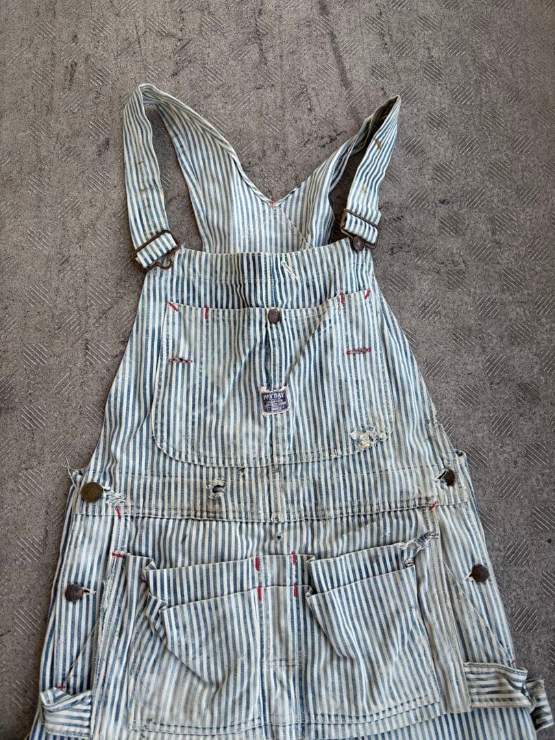 PAYDAY ペイデイ　ヒッコリーオーバーオール　40s