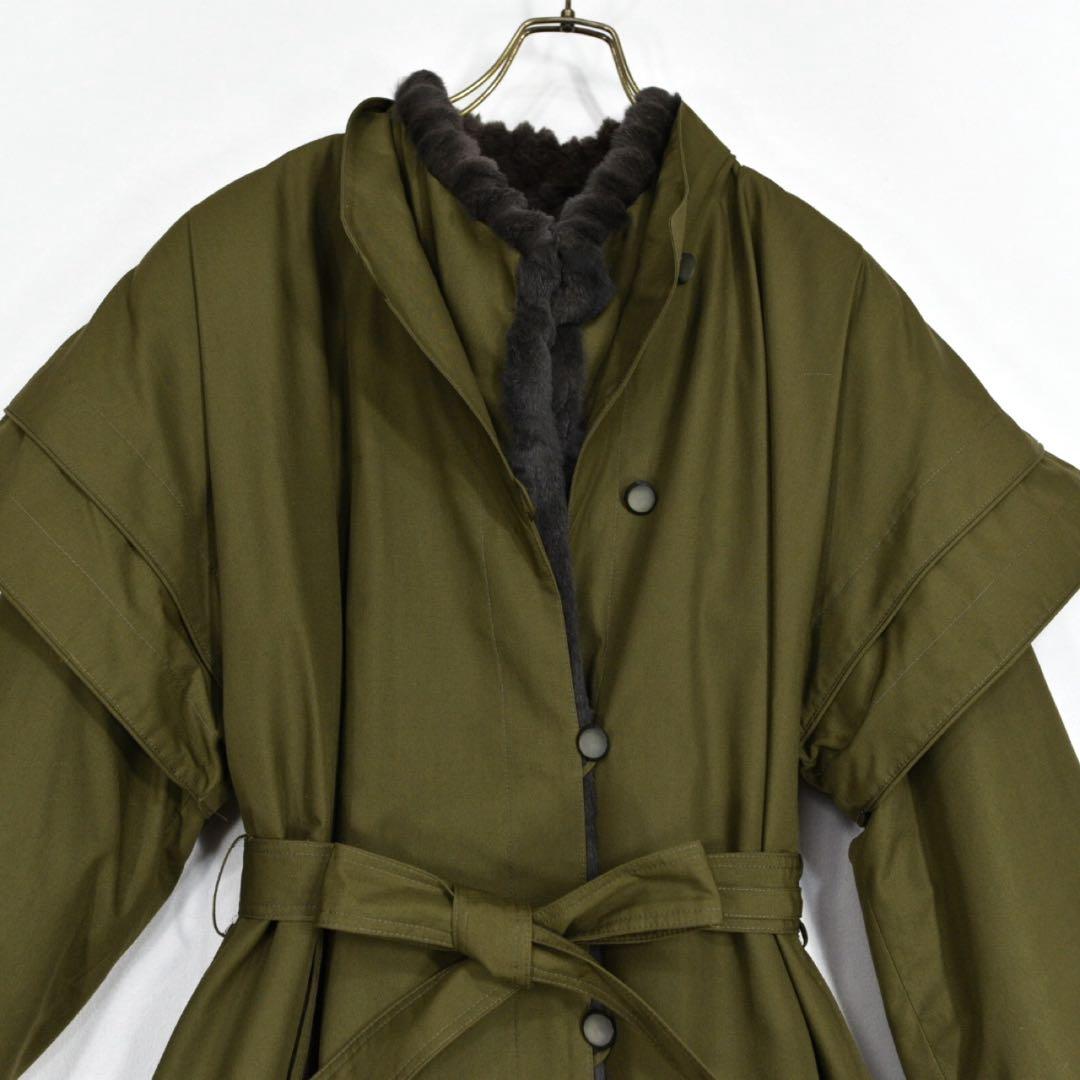 美品　hausammann+moos Diolen cotton ロングコート