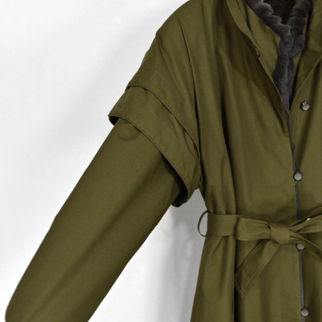 美品　hausammann+moos Diolen cotton ロングコート