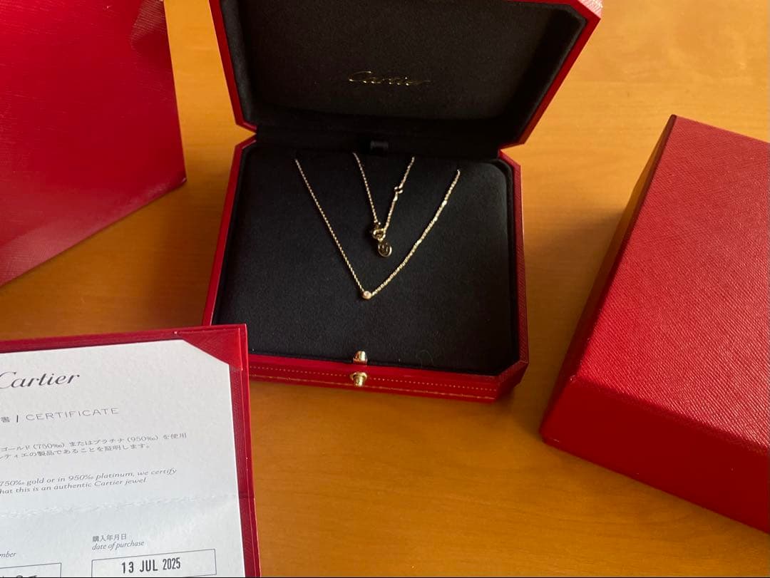 Cartier カルティエ ダムールネックレス K18 YG XS 新品同様