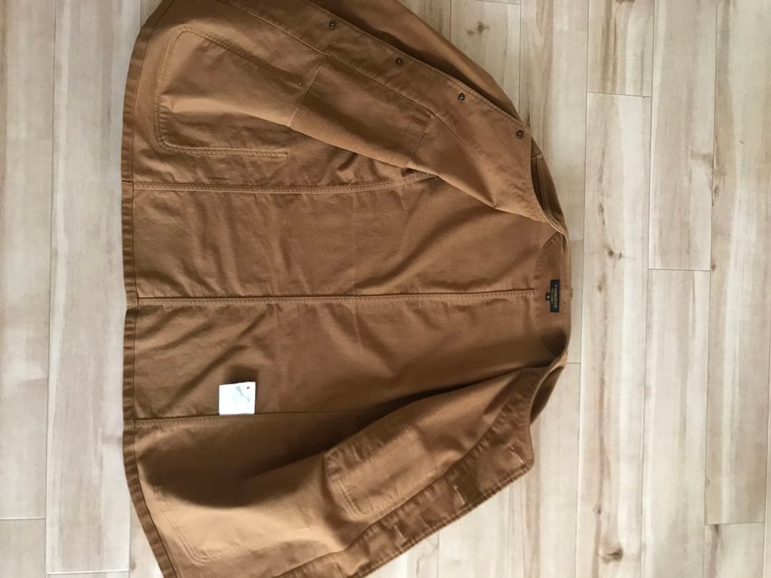 A VONTADE ストレッチコットンスエードノーカラーカバーオールS