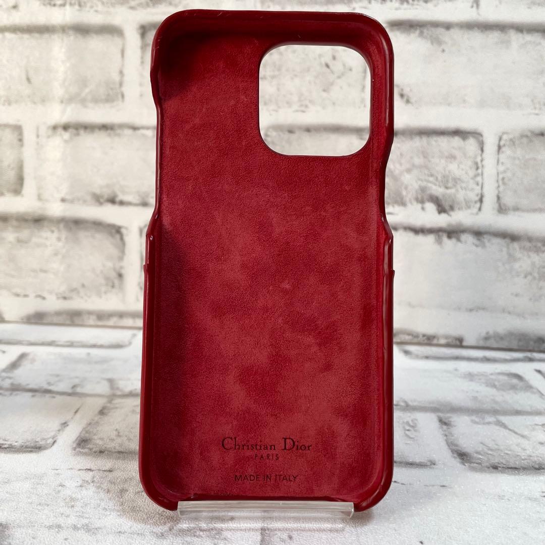 極美品✨クリスチャンディオール　iPhone15Pro Max キルティング　赤
