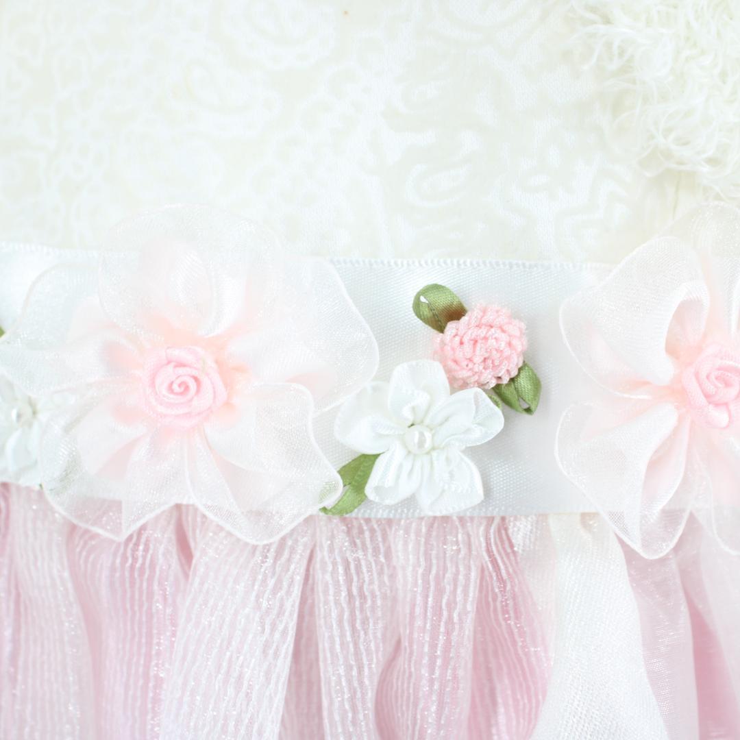 【美品 フォーマルウェア】ピンク CHOPIN ワンピース ドレス ボレロ 白