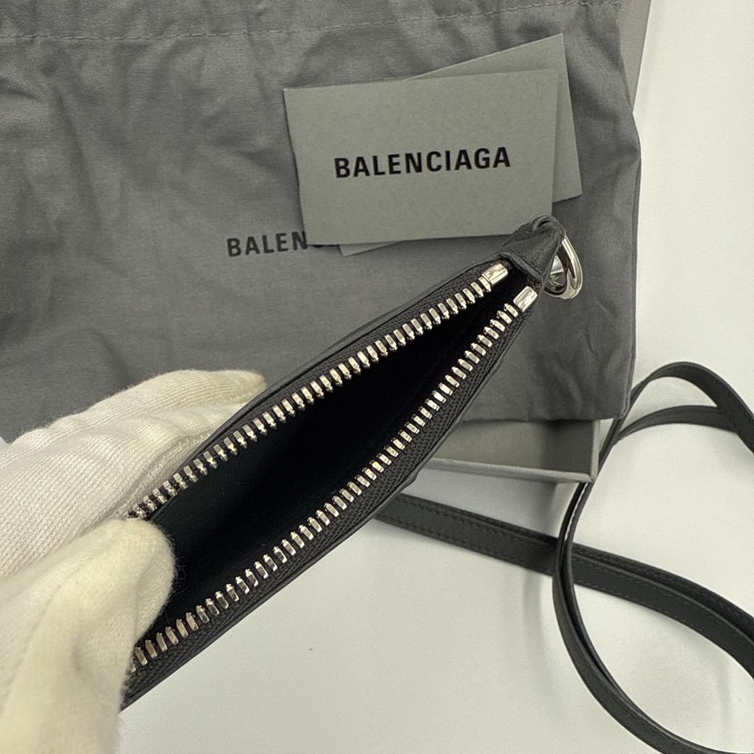 BALENCIAGA ブラックケース ネックウォレット 備品すべて純正品