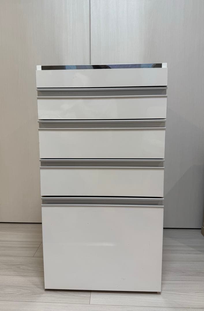 限定お値引き⭐︎ディノス　幅45スライドテーブル付きステンレス隙間収納庫 日本製