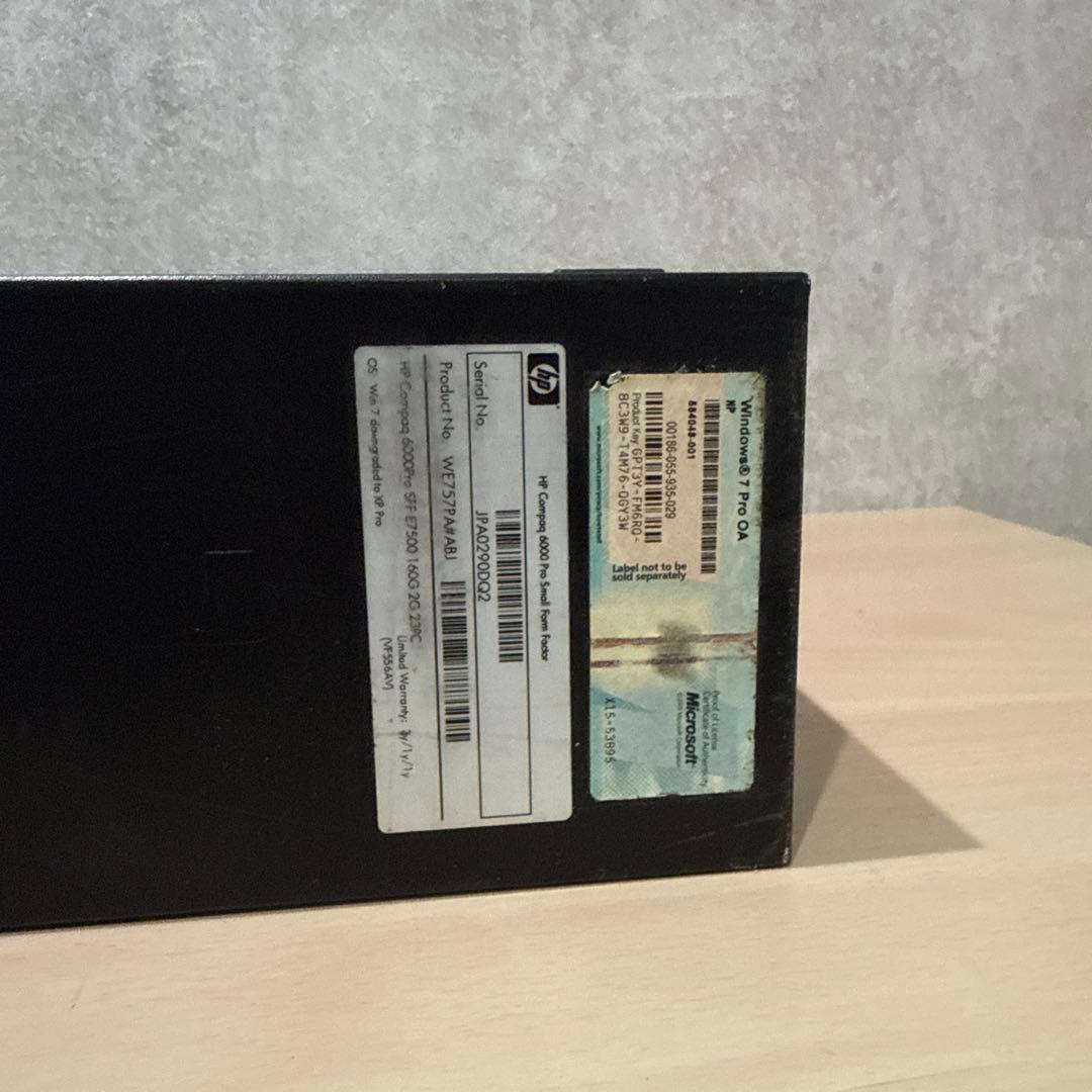 HPデスクトップpcジャンク hpcompaq 6000 pro