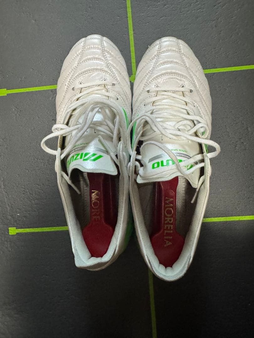 Mizuno Morelia サッカーシューズ ホワイト/グリーン