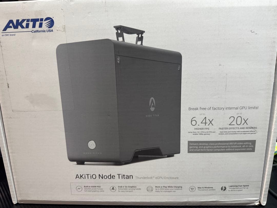 グラフィックボード・グラボ・ビデオカード AKiTiO Node Titan + RTX 4070 Ti SUPER