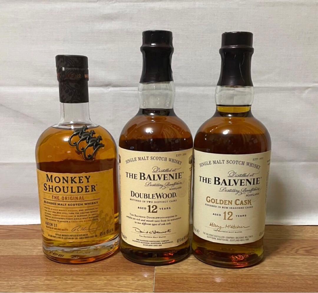 モンキーショルダー&バルヴェニー12年ダブルウッド&12年ゴールデンカスク 3本