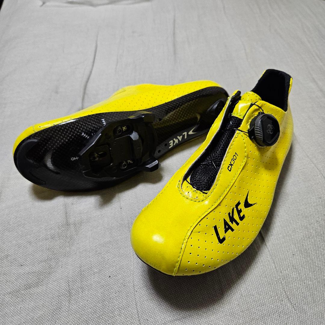 ☆新品未使用☆ LAKE CX301 イエロー 41.0 TIMEクリート付